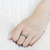 YourJewellerybox Ladies wishbone ring marquise emerald green cz stainless steel