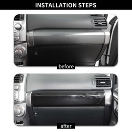 Hoolcar Co-Pilot Passenger Panel Trim Interior Passenger Dash Trim Cover Compatible with Toyota 4runner 2010-2023, Black