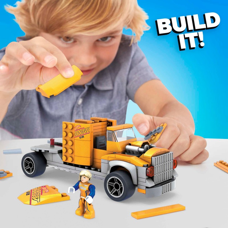 MEGA Construx GYG66 Hot Wheels Twinduction Hauler Pack, Toy from