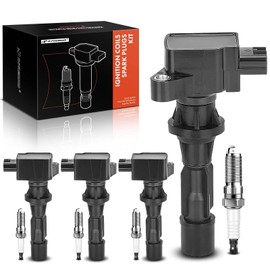 A-Premium Set of 4 Ignition Coil Pack and Iridium Spark Plugs Compatible with Mazda 3 2006-2013, 6 2006-2013, CX-7 2010-2012, 2.0L 2.3L 2.5L