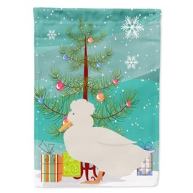 Caroline's Treasures BB9224GF Crested Duck Christmas Garden Flag, Teal Mailbox Flag Decorative Yard Flag Banner Outside Patio Artwork Yard Flower Beds, Garden Size, Multicolor