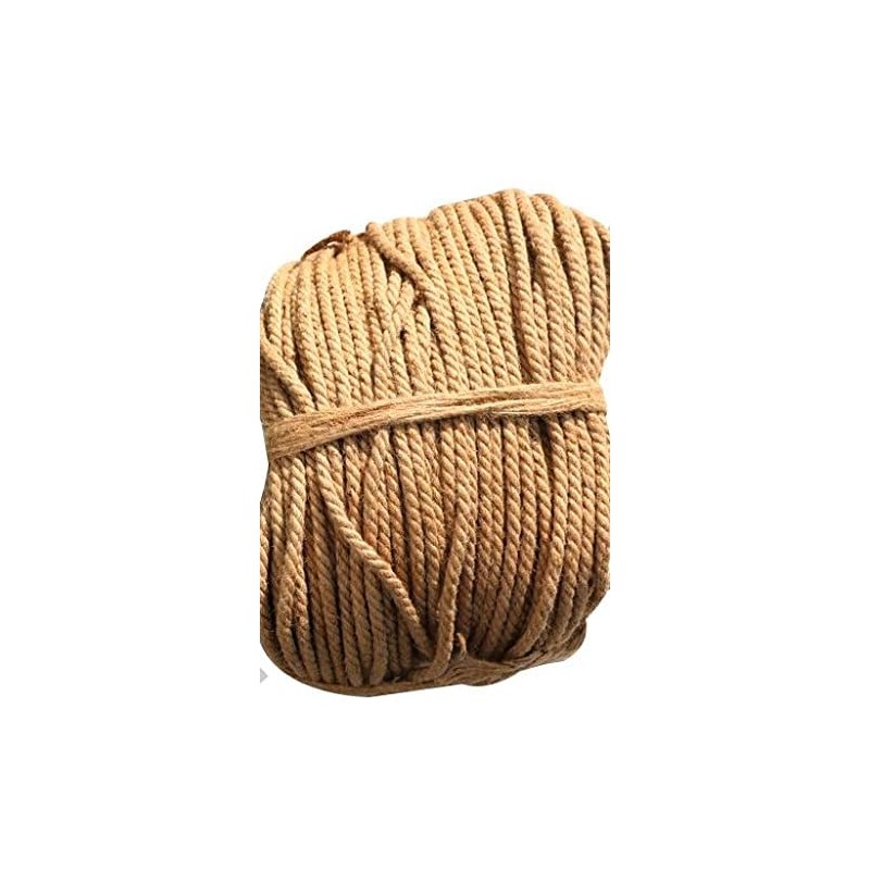 Natural Brown Jute Rope Hessian Braided Twisted Rustic Shabby Burlap