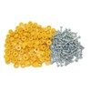 600 Pcs YELLOW NUMBER PLATE CAPS SCREWS BOLTS NUTS FITTING