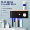 Shmian Toothbrush Sterilizer & Automatic Toothpaste Dispenser Combo, Wall-Mounted USB