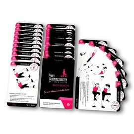 figgrs training cards stomach legs buttocks body shaping. 50 fitness exercises for a slim and toned body. Sports exercises without device at home and can be performed anywhere. From beginners to professionals.