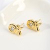 Letter Stud Earrings, 14K Gold Plated Ok Earrings, OK Word