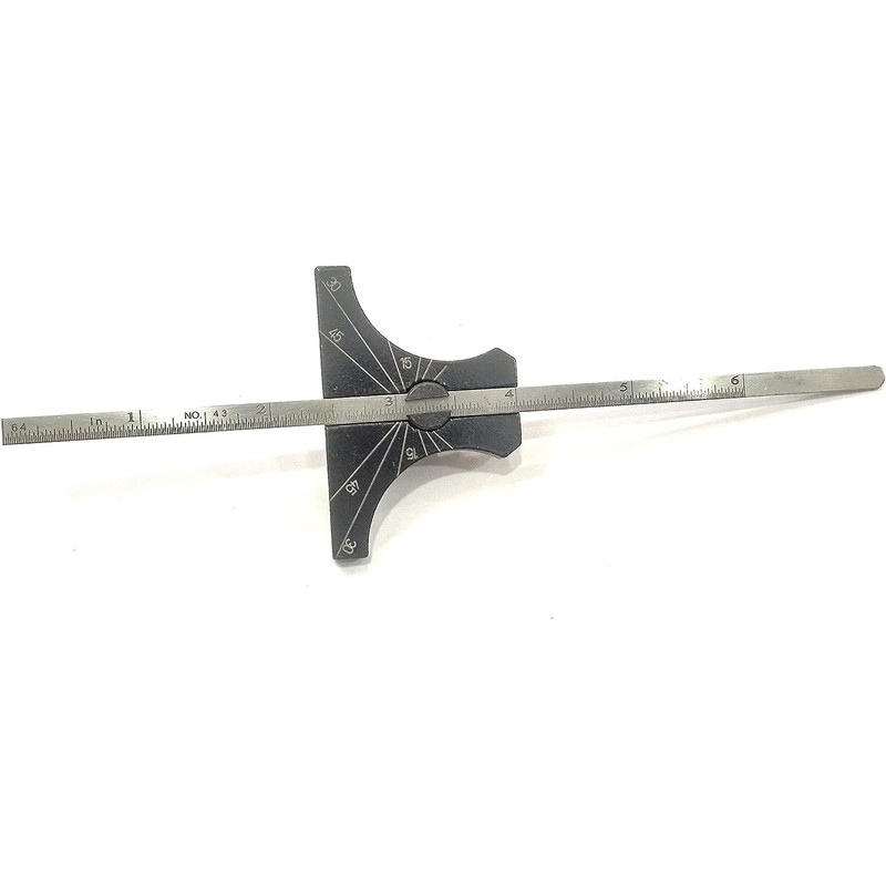 Precision Stainless Steel Ruler Engineer's Depth Gauge Metric & Imperial