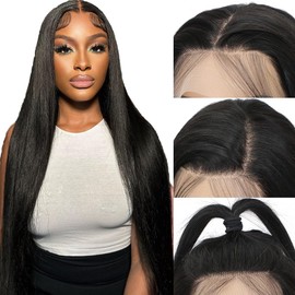 13x6 Lace Front Wigs Human Hair Straight Wigs Human Hair 200% Density Pure Human Hair Wig Pre Plucked Human Hair HD Lace Front Wigs With Baby Hair Frontal Glueless Wigs Human Hair for Women 22 Inch