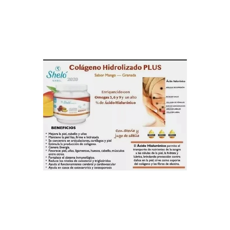 Acido Hialuronico Colag Mango Granada 450g Shelo Nabel S401
