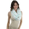 ToBeInStyle Women's Subtle Striped Infinity Scarf - Mint