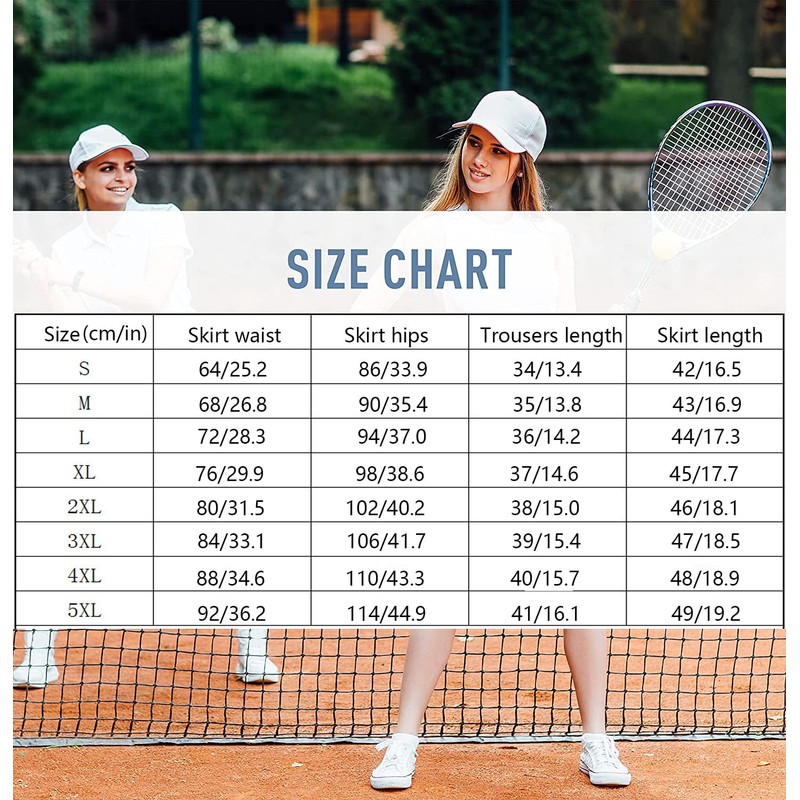 ThreeH Women's Pleated Tennis Skirt High Waist Golf Skirts Quick