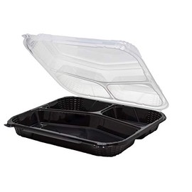 Genpak ProView Jumbo 10" Hinged Take-Out Container | Microwave Safe, BPA Free | Close-Off Container | Case Count 150