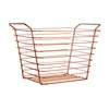 Premier Housewares Shine Wire Basket, Rose Gold, Large