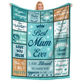 Einanmut Gifts for Mum, Mum Birthday Gifts - Throw Blanket Best Mum Gifts from Daughter Son, Mum Gifts Presents for Mum Mummy on Christmas Birthday Mother's Day, Fluffy Mum Blanket 50 x 60 IN