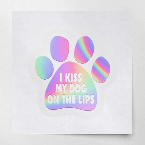 Decal Stickers of I Kiss My Dog On The Lips