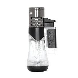 Palió Siena Single Jet-Flame Refillable Butane Torch Lighter, Clear | Oversized, High-Capacity, Adjustable Flame, Large Fuel Tank for Up to 100, High Altitude Tested Lighter