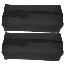 Pack of 2 Large Portable Tool Bag 600D Polyester 30 x 10 x 10 cm Tool Kits Storage Bag with Hanging Strap and Zip, Multi-Purpose Wear-Resistant Tool Bag, Black