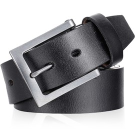 Marino Avenue Men's Belt 100% Leather Casual Belt Looks Great with Jeans, Khakis, Dress-Classic Single Prong Buckle with Elegant Gift Box - Deep Charcoal - 40 (Waist: 38)