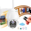 1080P Wireless Wifi PTZ Camera 21LED Smart Alarm Waterproof CCTV
