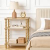 Narrow Side Table, Skinny End Table with Storage, Solid Wood
