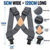 Men's Adjustable Elastic Suspenders 5cm Wide X-Back Pants Braces with