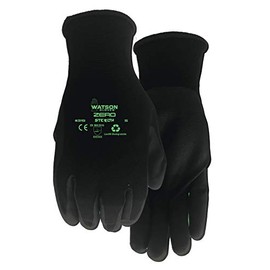 Watson Gloves Stealth Zero Biodegradable Nitrile Coated Work Glove - Ergonomically Formed, Touchscreen Compatible, Snug-Fitting, Eco-Friendly (Small) (Extra Small)