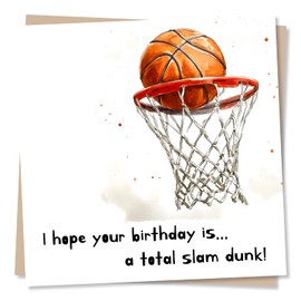 Happy Birthday Card for a Special Someone - Basketball Lover, Sports - A Slam Dunk of a Birthday - For A Friend, Best Friend, Daughter, Sister, Granddaughter