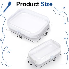 vellichor 4 pcs Clear Hard Zipper Case for Storage, Stackable Waterproof Transparent CLear Pencil Case, Toiletry Pouch, Travel Organiser, Cosmetic Bag, Toy Storage Bins (M+3S)