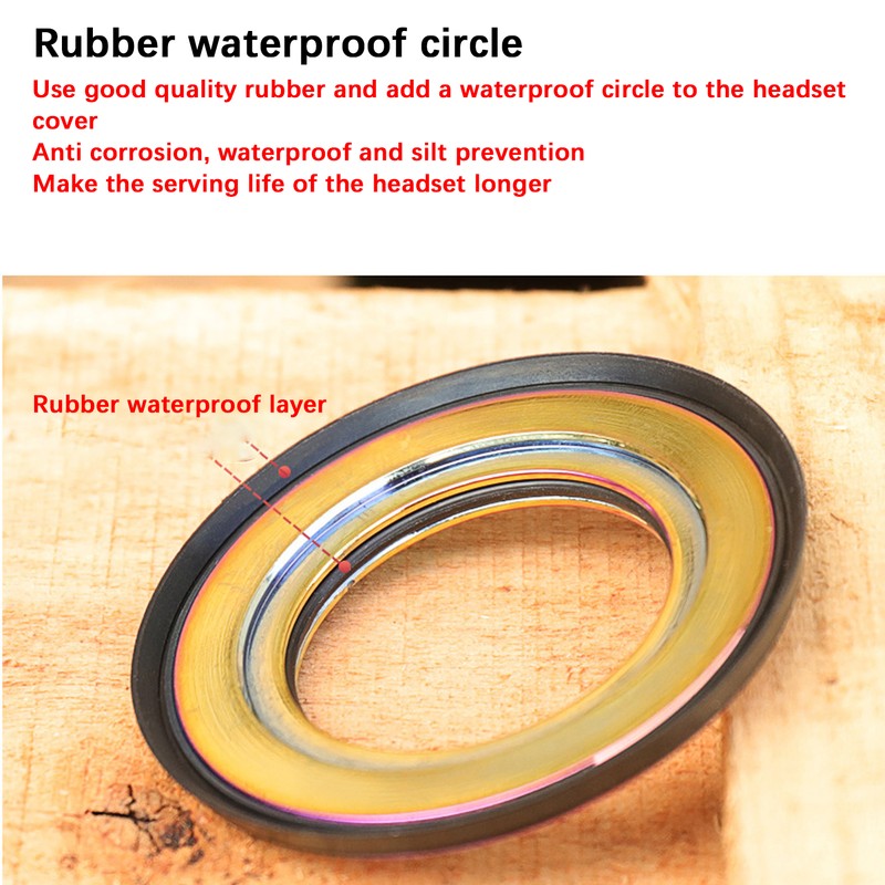 LeBycle Bicycle Double Bearing Headset with 28.6mm Straight Fork Waterproof