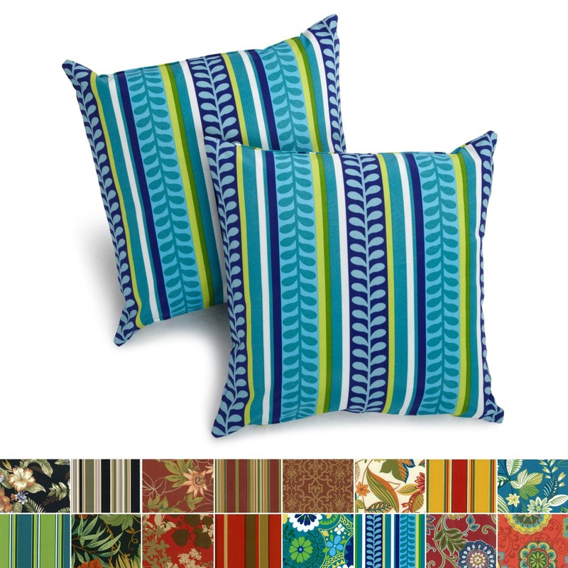 Blazing Needles 9910-S2-REO-30 Outdoor Throw Pillows (Set of 2), 17",