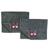Christmas Gnomes Towel Set: Grey Hand Towels with Red White