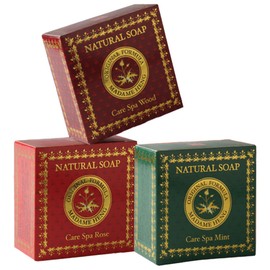 태국 마담행 케어 스파 비누 민트+로즈+우드 세트 Madame Heng Care Spa Soap Mint+Rose+Wood Set, 50g × 12개입