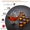 27 oz Glass Filtering Tea Maker Teapot with a Warmer