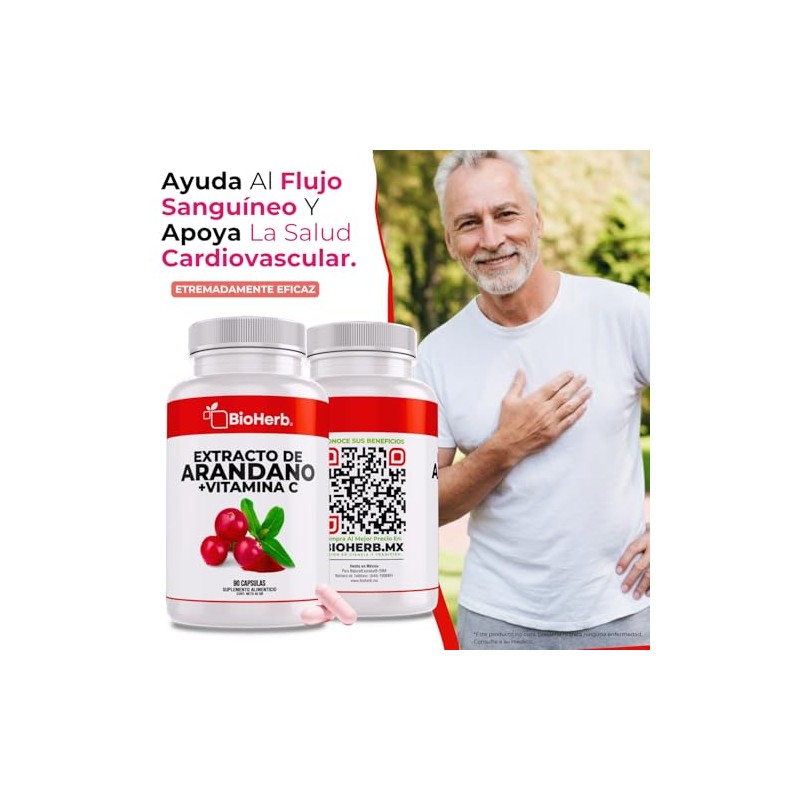 BioHerb® | Arándano Rojo Orgánico + Vitamina C | 90