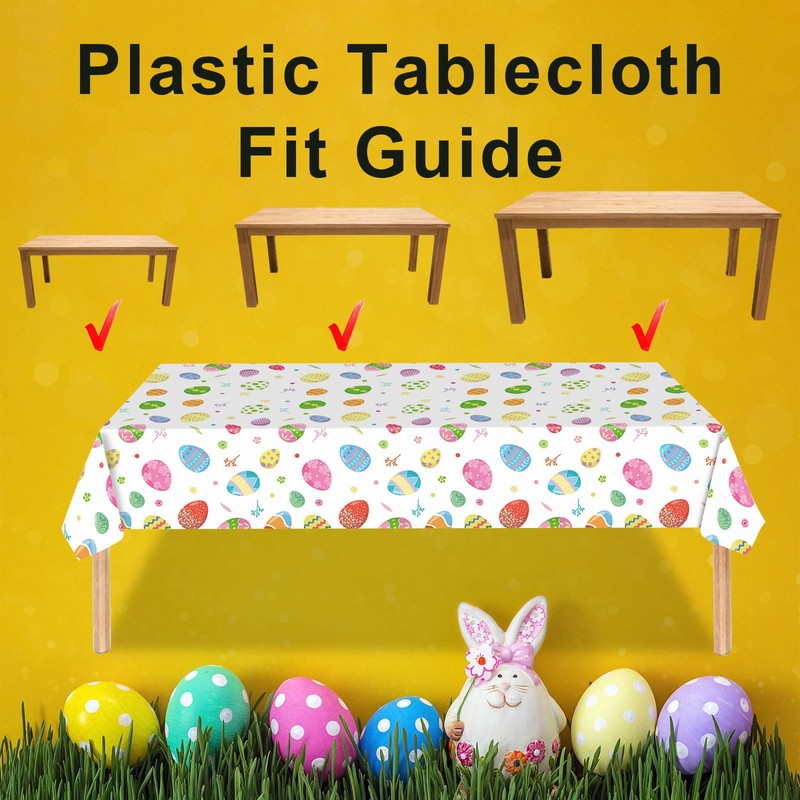 YIAJIA Easter Table Cloth, Easter Table Decorations, Easter Egg Hunt