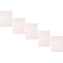 5 Piezas Bloc de Notas Adhesivas Transparentes Impermeables de Pet Pegatinas para Mensajes, Diseño Sencillo y Práctico para Estudiantes y Oficina