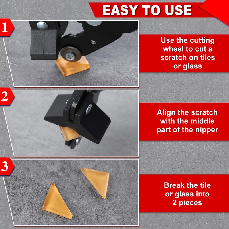 LEONTOOL Mosaic Nippers Tile Cutter Tool Heavy Duty Tile Nippers