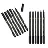 EuroElement Black Fineliner Pens Set Art Supplies 12 Pack Technical