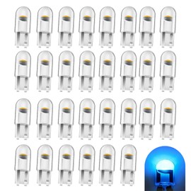 Zikefest 30PCS 194 LED Light Bulbs, 168 2825 W5W T10 6000K Wedge COB Bulbs, 0.36W 12V LED Replacement Bulbs, Universal for Car Dashboard Dome Map Door Courtesy License Plate Lights (Ice Blue)