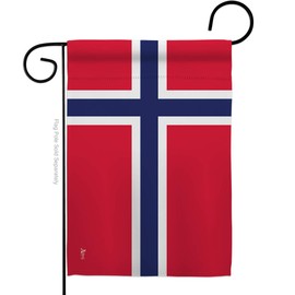 Americana Home & Garden G142174-P3 Norway World Nationality Decorative Vertical Garden Flag, 13"x 18.5", Multi-Color