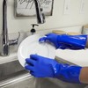 Juvale 2 Pairs Heavy Duty Rubber Cleaning Gloves for Kitchen,
