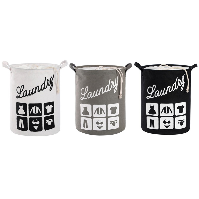 Foldable Fabric Laundry Basket Cotton Laundry Large Bag Collapsible Storage