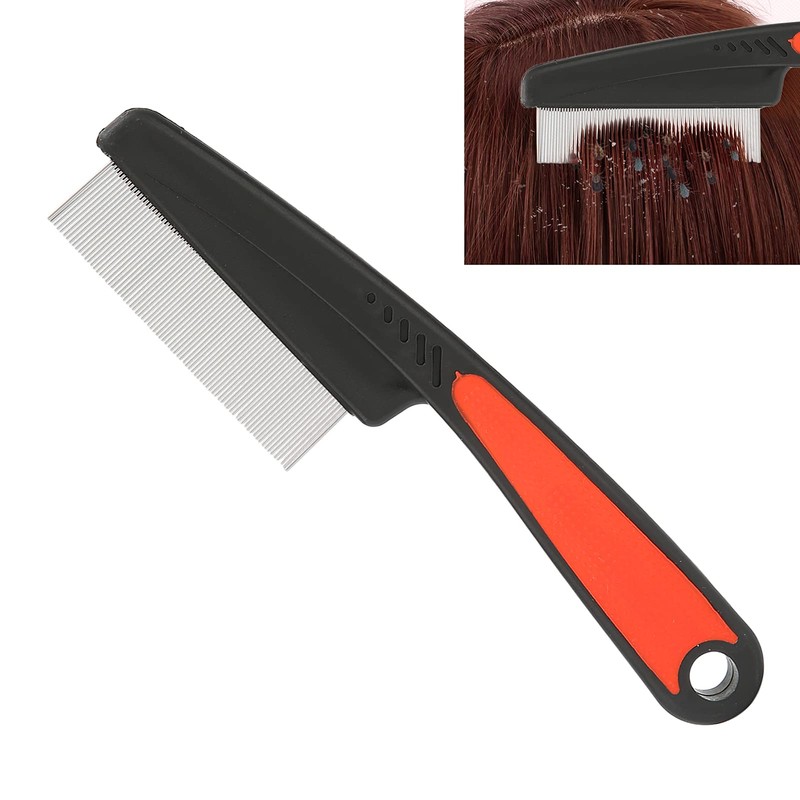 Lice Nit Come, Lice Comb Stainless Steel Micro Grooves Anti-Slip