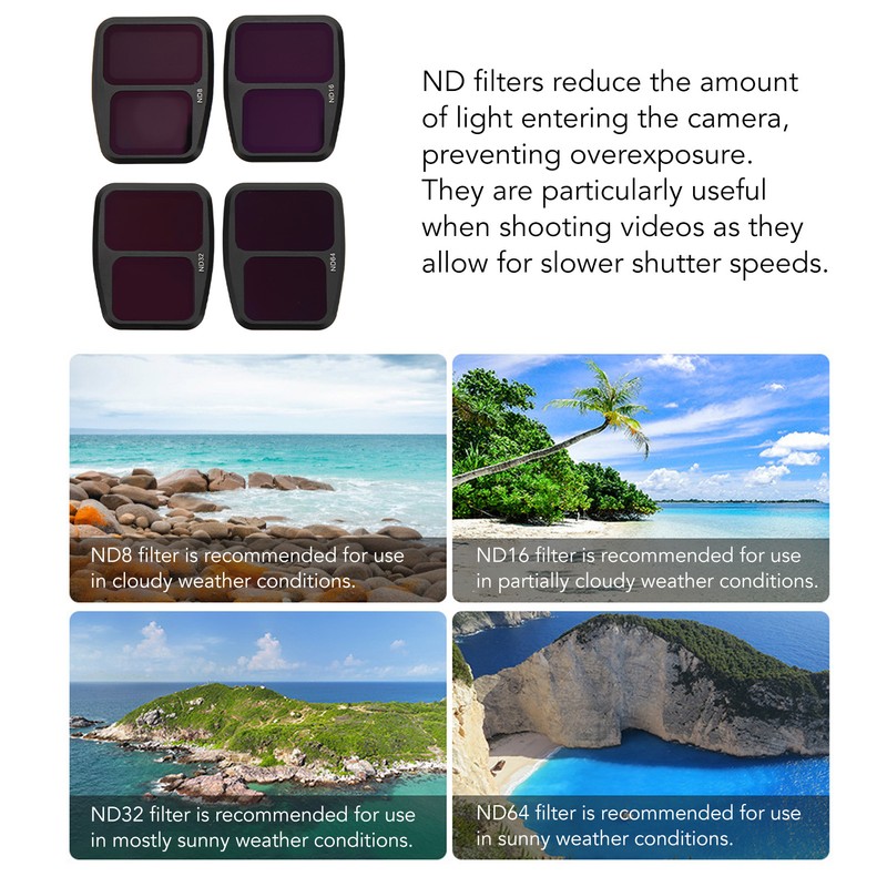 ND Filter Set for DJI Air 3 Drone ND8 ND16
