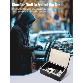 WHonor Faraday Box for Car Keys, RFID Signal Blocker Key Fob Protector, 15 Keys Capacity Anti-Theft Keyless Entry Security Cage