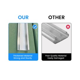 Hipicute 10 Set 6.6 Ft Greenhouse Lock Channel and Spring Wire，Aluminum Alloy Lock Channel and PVC Coated Spring Wires for Fixing Greenhouse Plastic Cover