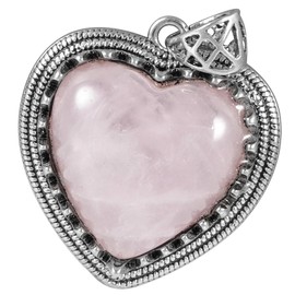 TUMBEELLUWA Amethyst Crystal Heart Necklace for Women, Copper Wrapped Love Pendant Necklaces Trendy Jewelry Gift for Her Birthday