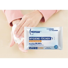 Sanitizing Wipes for Hands and Surfaces - Pack of 15 in Resealable Bag