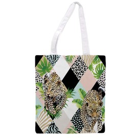 Women's tote bag/Animal tiger edition - Sports Gym Lunch Yoga Shopping Travel Bag Washable - 1.47X0.98 Ft