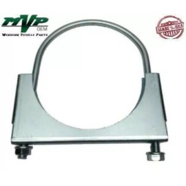 Meridian Vehicle Parts MVP 5" Saddle Type Round U-Bolt Exhaust Clamp - Zinc Plated - JSR50ZN